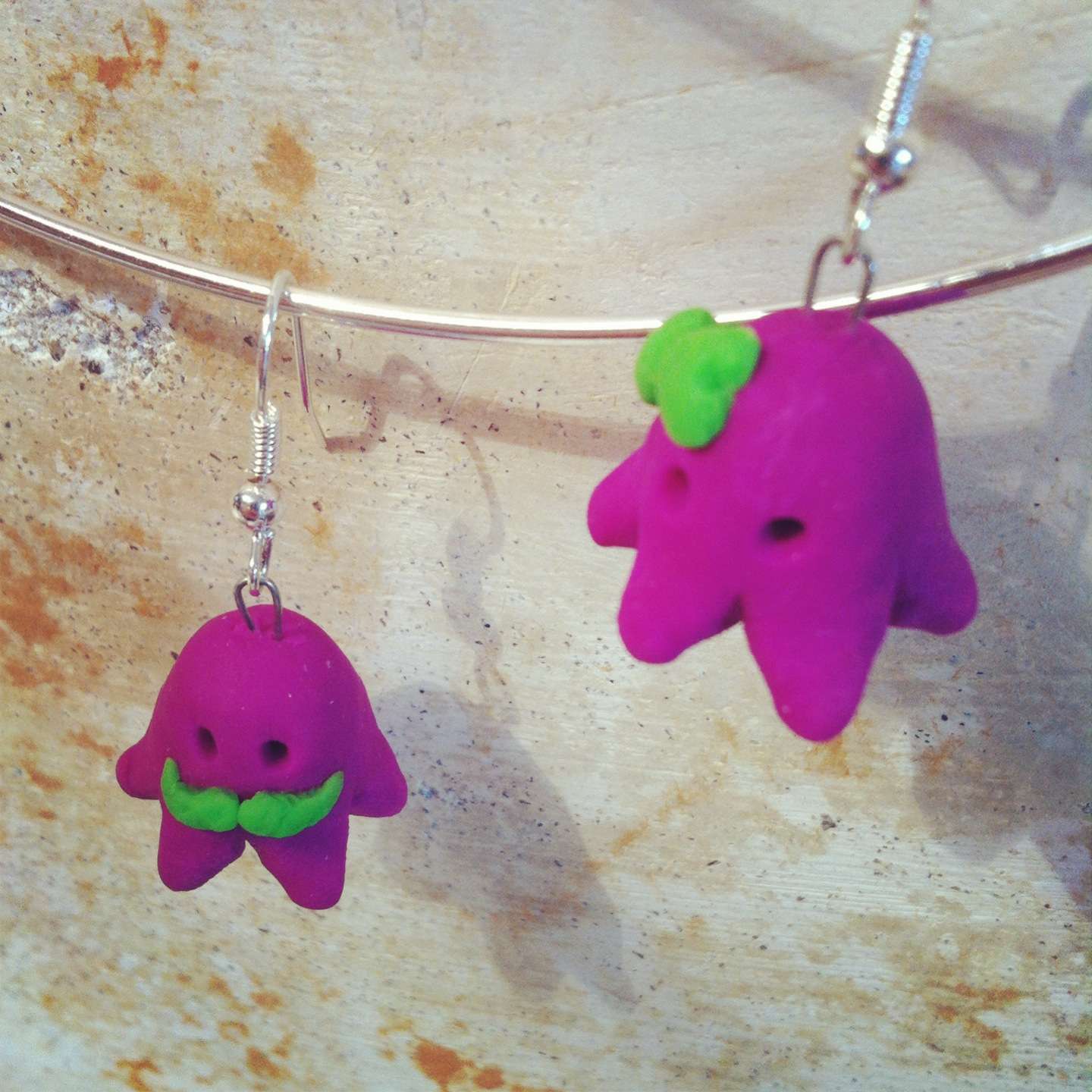 Octopus Hipster Couple Earrings