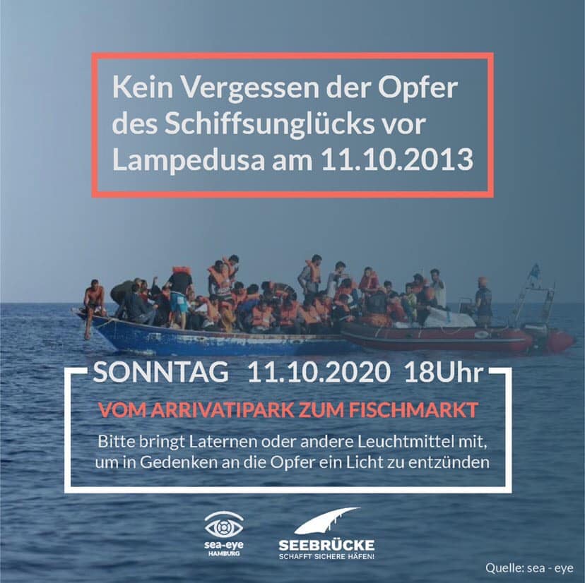 LeaveNoOneBehind Sea-Eye Gruppe Hamburg Demo